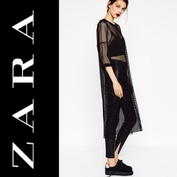Zara Dresses & Skirts - Zara Black See Through Net Dress
